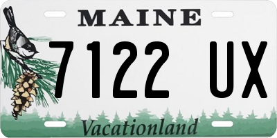 ME license plate 7122UX
