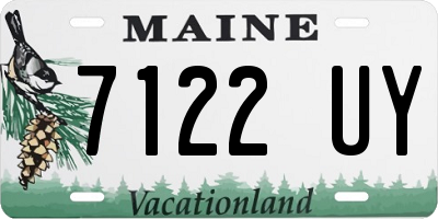 ME license plate 7122UY