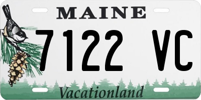 ME license plate 7122VC