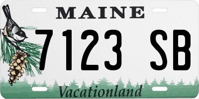 ME license plate 7123SB