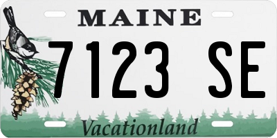 ME license plate 7123SE