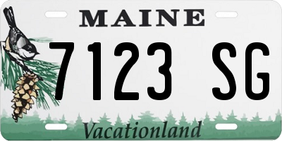 ME license plate 7123SG