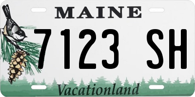 ME license plate 7123SH