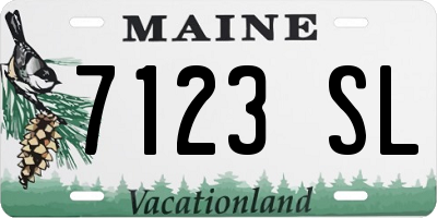 ME license plate 7123SL