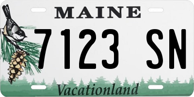 ME license plate 7123SN