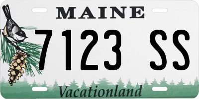 ME license plate 7123SS