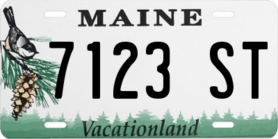 ME license plate 7123ST