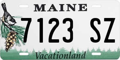 ME license plate 7123SZ