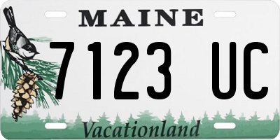 ME license plate 7123UC