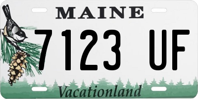ME license plate 7123UF