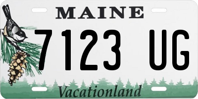 ME license plate 7123UG