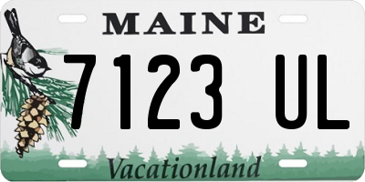 ME license plate 7123UL