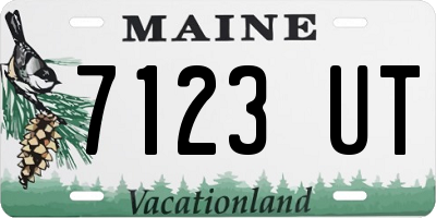 ME license plate 7123UT