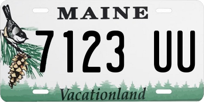 ME license plate 7123UU