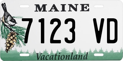 ME license plate 7123VD