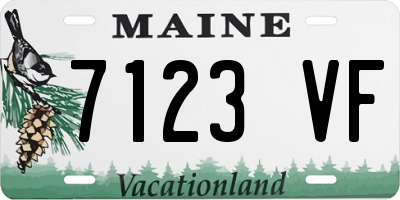 ME license plate 7123VF