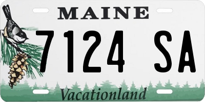 ME license plate 7124SA
