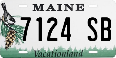 ME license plate 7124SB