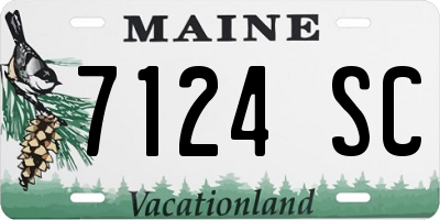 ME license plate 7124SC