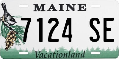 ME license plate 7124SE