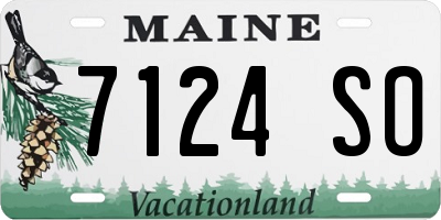 ME license plate 7124SO