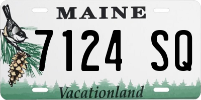 ME license plate 7124SQ