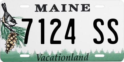 ME license plate 7124SS
