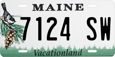 ME license plate 7124SW