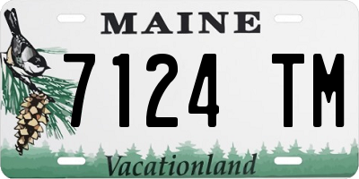 ME license plate 7124TM