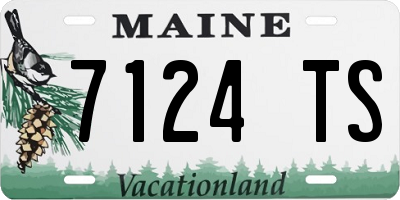 ME license plate 7124TS