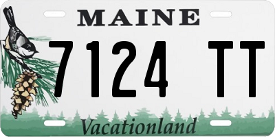 ME license plate 7124TT