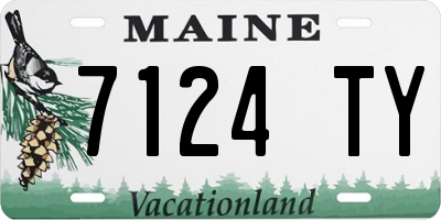 ME license plate 7124TY