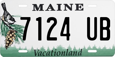 ME license plate 7124UB