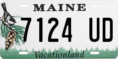 ME license plate 7124UD