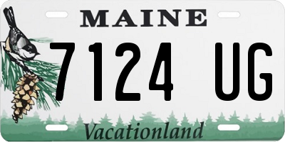 ME license plate 7124UG