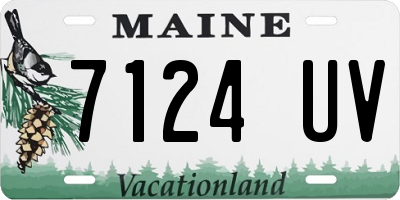 ME license plate 7124UV