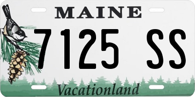 ME license plate 7125SS