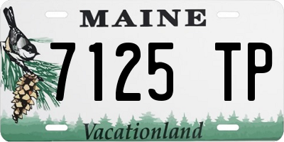 ME license plate 7125TP