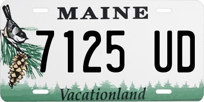 ME license plate 7125UD