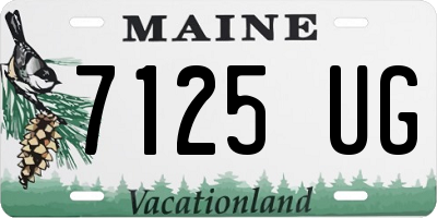 ME license plate 7125UG