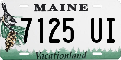 ME license plate 7125UI