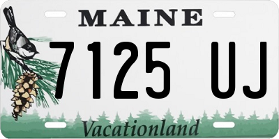 ME license plate 7125UJ