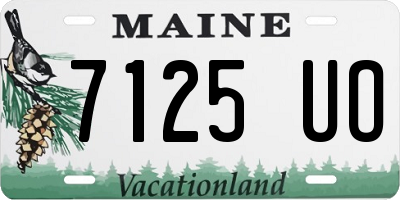 ME license plate 7125UO