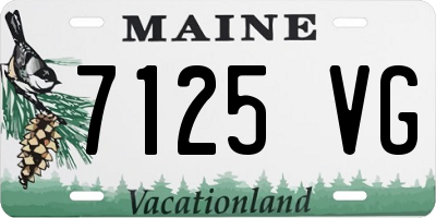 ME license plate 7125VG