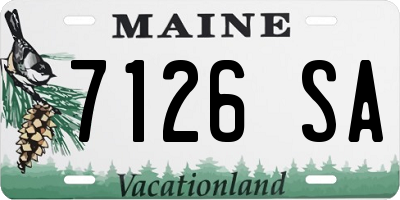 ME license plate 7126SA