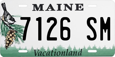ME license plate 7126SM