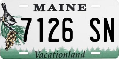 ME license plate 7126SN