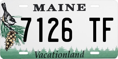 ME license plate 7126TF