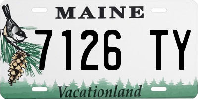 ME license plate 7126TY