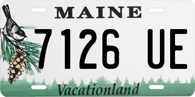 ME license plate 7126UE